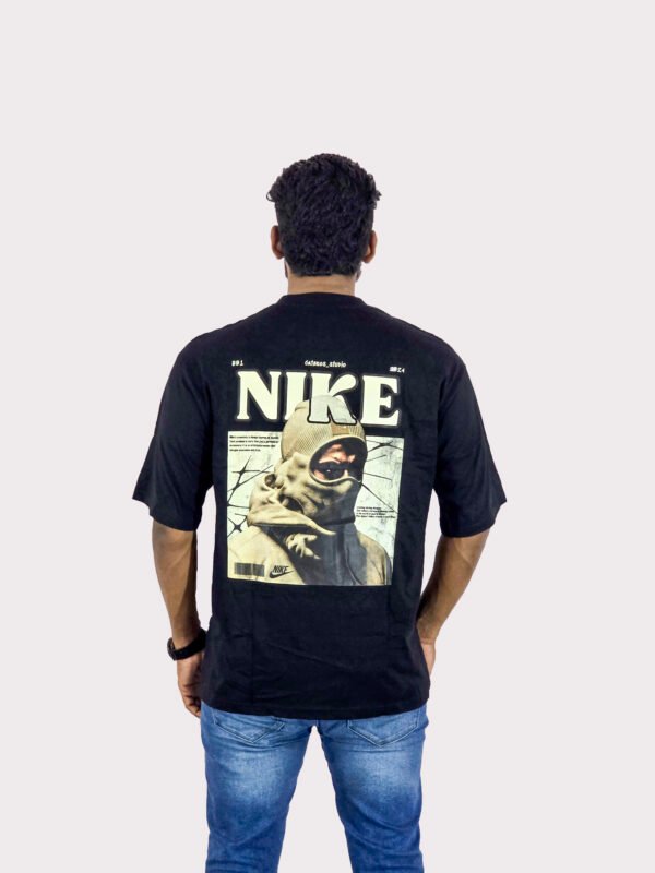 Unique Five-Sleeve Cotton T-Shirt – Trendy & Comfortable Casual Wear (BLACK)