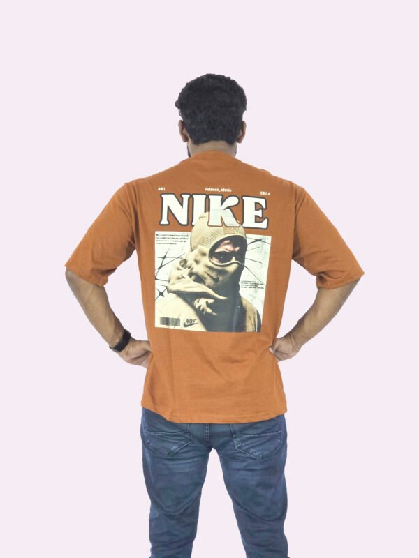 Unique Five-Sleeve Cotton T-Shirt – Trendy & Comfortable Casual Wear (BROWN)
